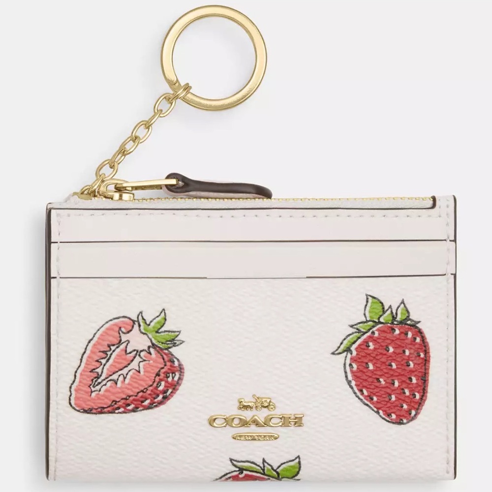 NWT-Coach-SET-Strawberry🍓-Mini Jamie Camera Bag, Skinny ID Case & Bag Charm-$401 - Picture 13 of 16